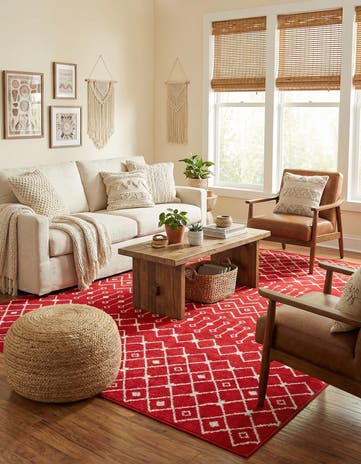 9' x 12' Moroccan Trellis Rug