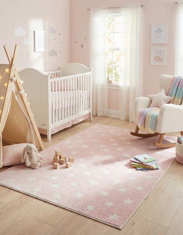 5' 3 x 8' Stars Whimsy Kids Rug