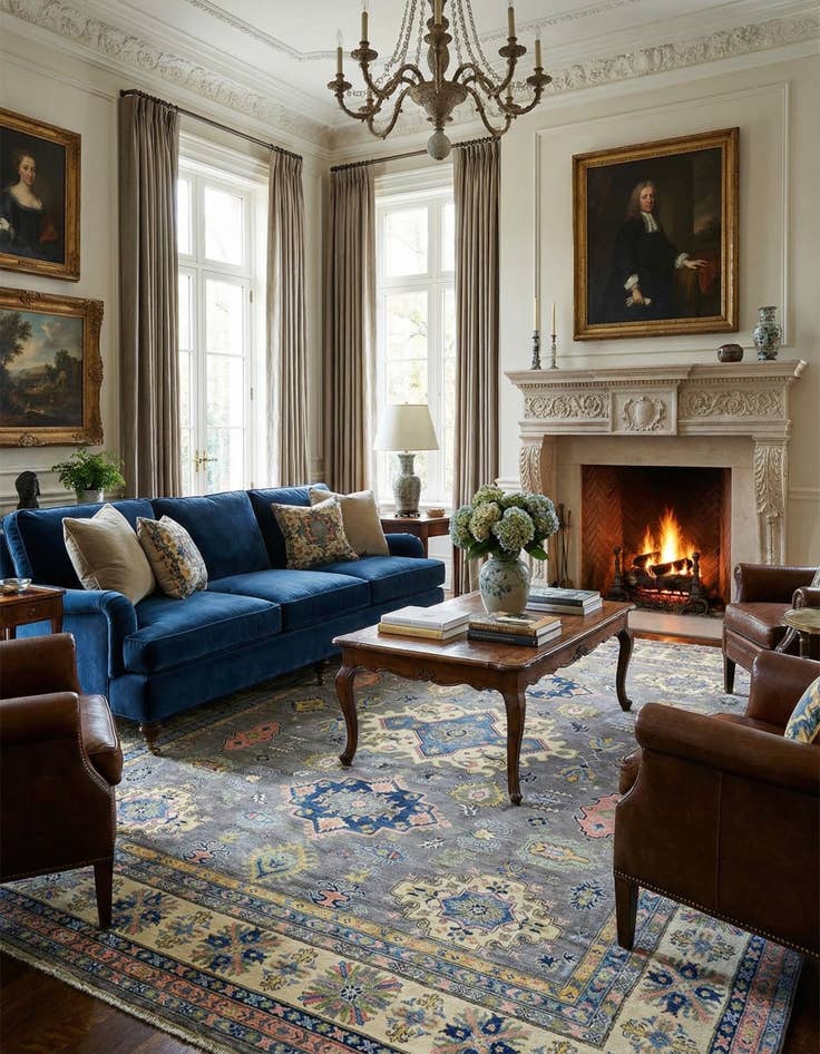 Detail image of 12' 2 x 15' 2  Hand Knotted Kazak Rug