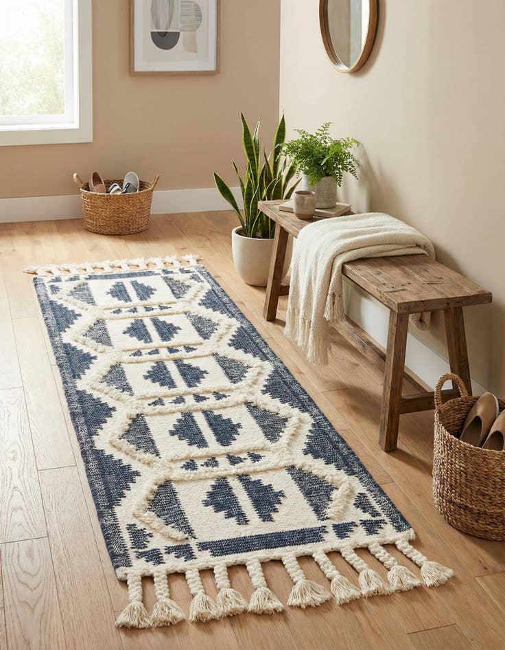 Detail image of  2' 2 x 5' 1  Hand Woven Arizona Wool Runner Rug