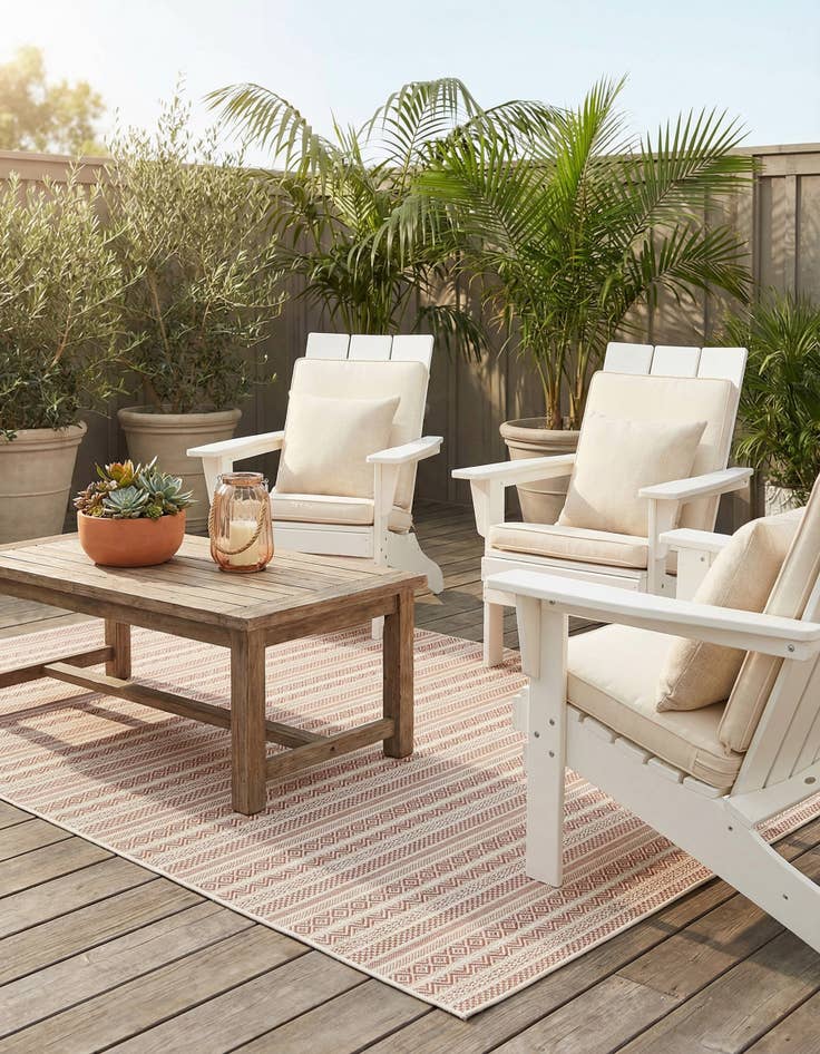 Detail image of  7' x 10'  Washable Ribbon Indoor / Outdoor Rug