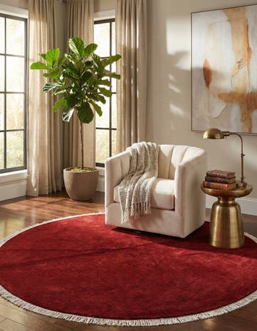 6' 6 x 6' 6 Hand Knotted Darya Wool Round Rug