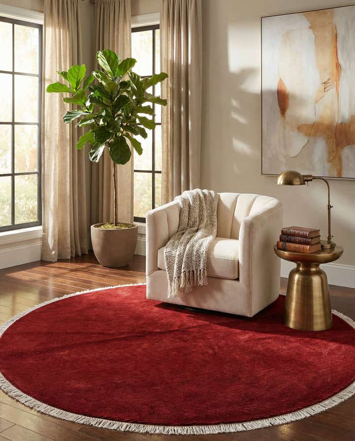 6' 6 x 6' 6 Hand Knotted Darya Wool Round Rug
