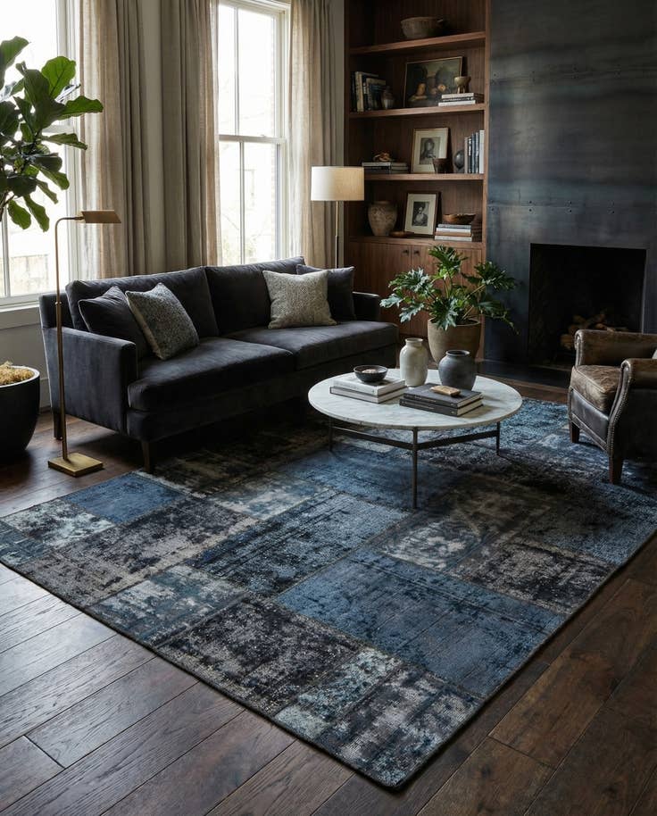 Detail image of 5' 8 x 8' 5 Hand Knotted Ultra Vintage Persian Wool Rug