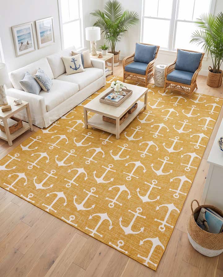 10' x 14' Easy-Clean Coastal Indoor / Outdoor Rug
