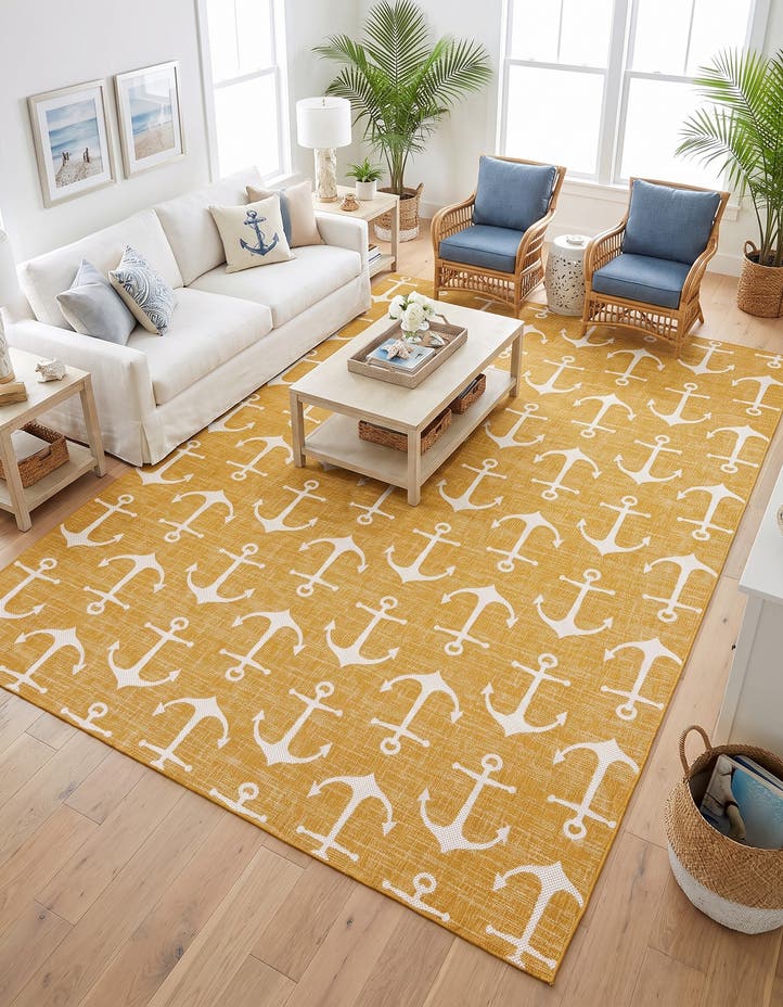 10' x 14' Easy-Clean Coastal Indoor / Outdoo...