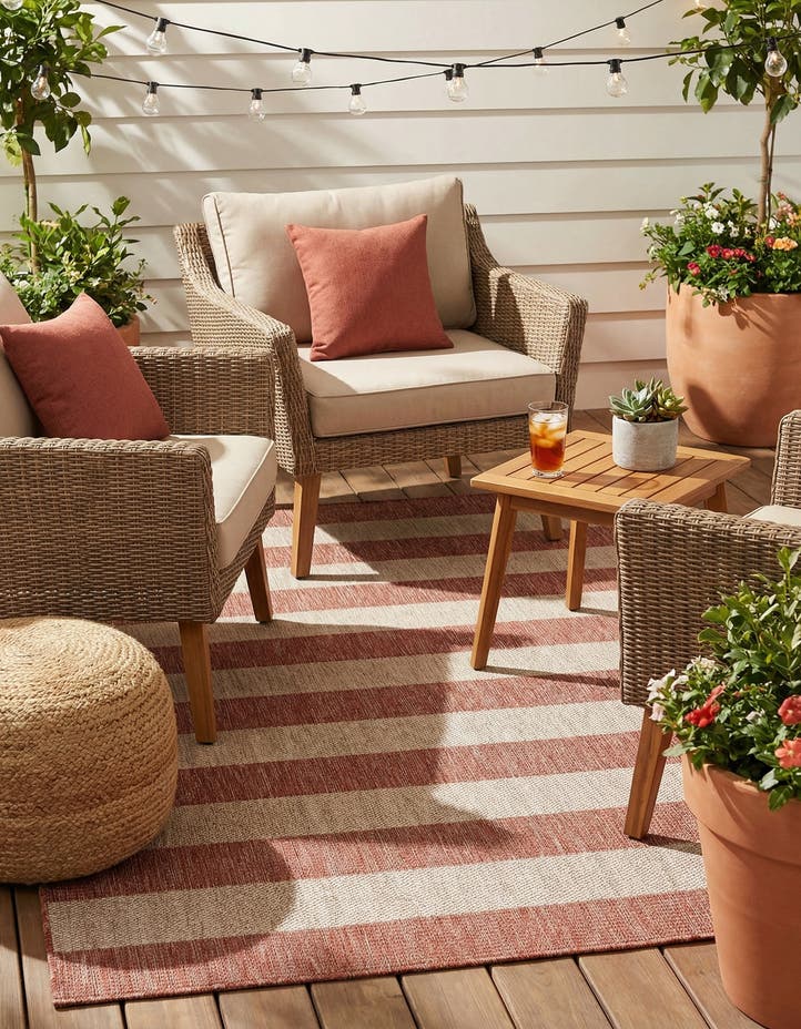 5' 3 x 7' Easy-Clean Ribbon Indoor / Outdoor...