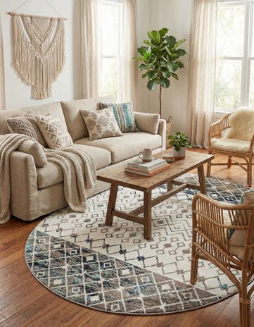 7' 10 x 10' Moroccan Trellis Oval Rug