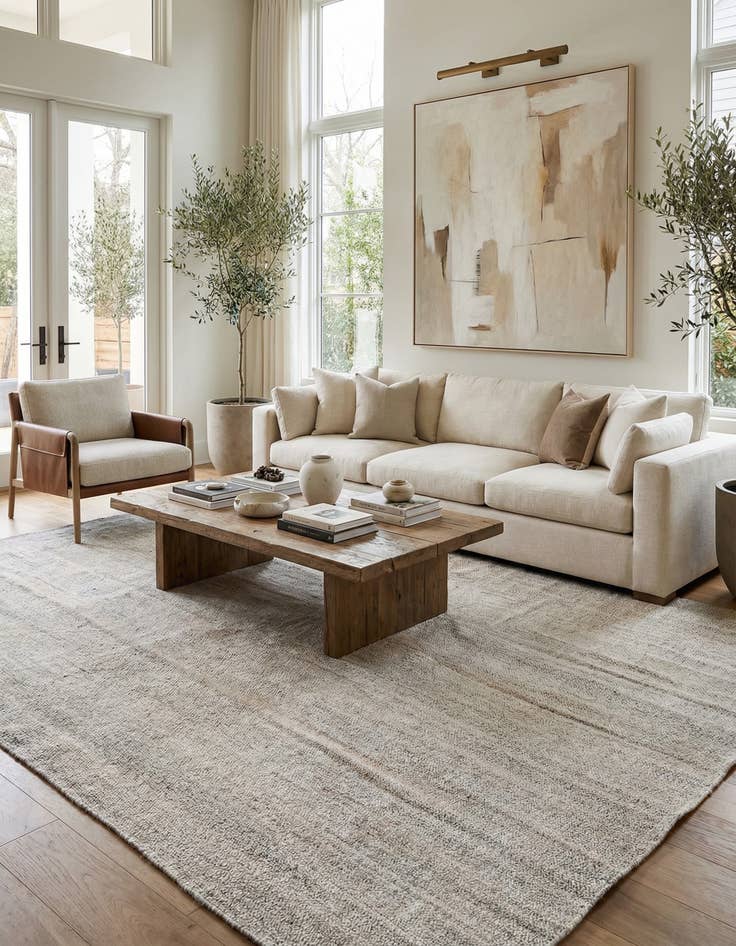 Detail image of 9' 9 x 12' 8  Hand Woven Kilim Modern Wool Rug