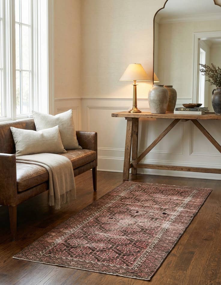 Detail image of 3' 3 x 7' 10  Hand Knotted Ultra Vintage Persian Wool Runner Rug