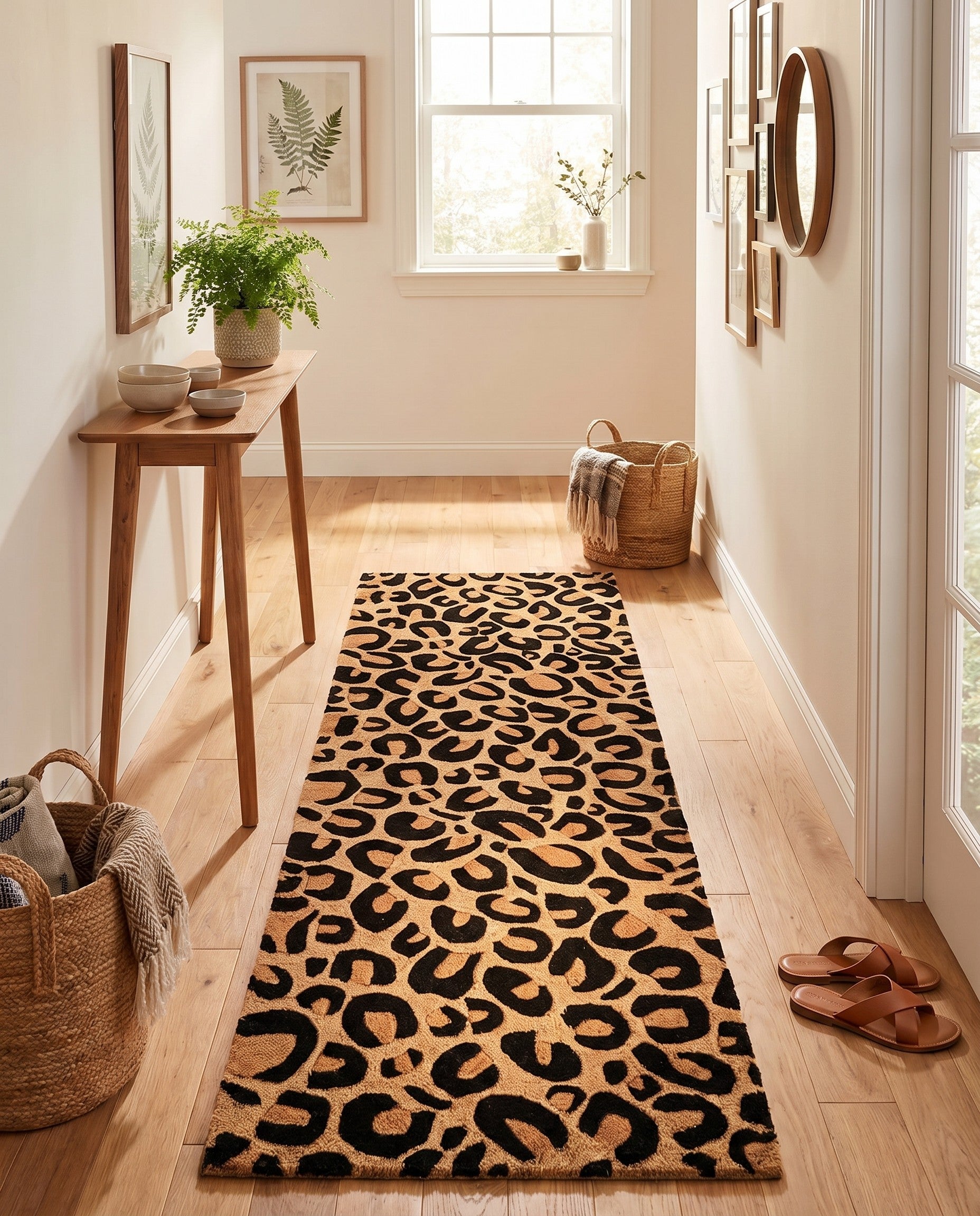 2' x 6' 1 Hand Tufted Safari Wool Runner Rug