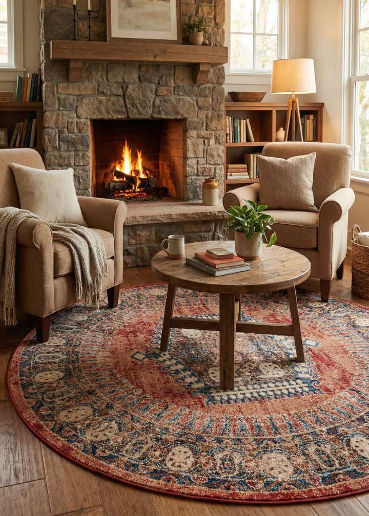 7' 10 x 7' 10 Eden Round Rug