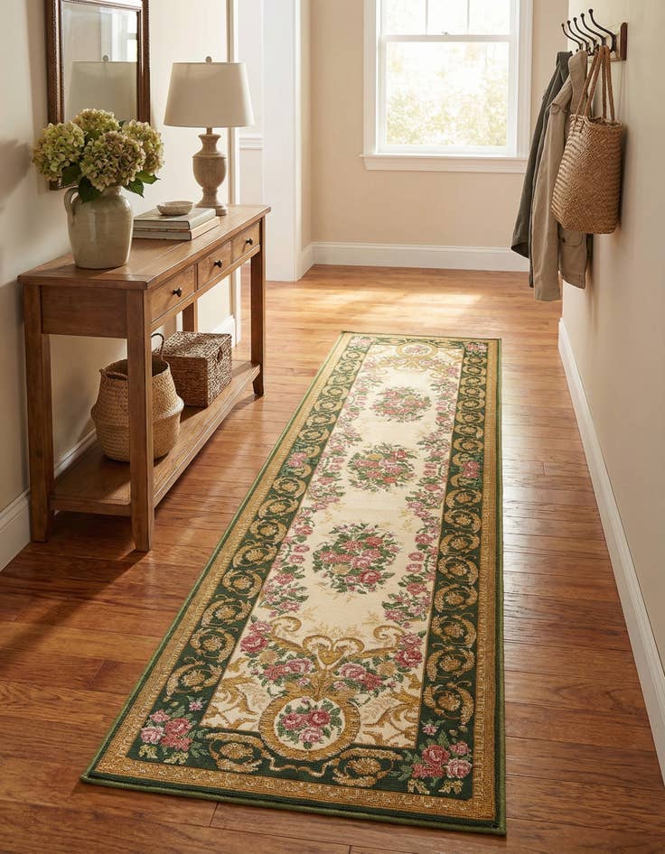 Detail image of 2' x 8'  Washable Traditional Indoor / Outdoor Runner Rug