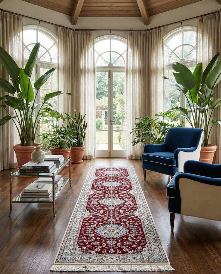 2' 8 x 12' 7 Hand Knotted Nain Persian Runner Rug