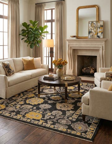 8' 4 x 9' 6 Hand Knotted Oushak Wool Rug