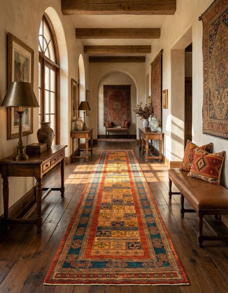 Detail image of 2' 10 x 12' 10 Luribaft Wool Runner Rug