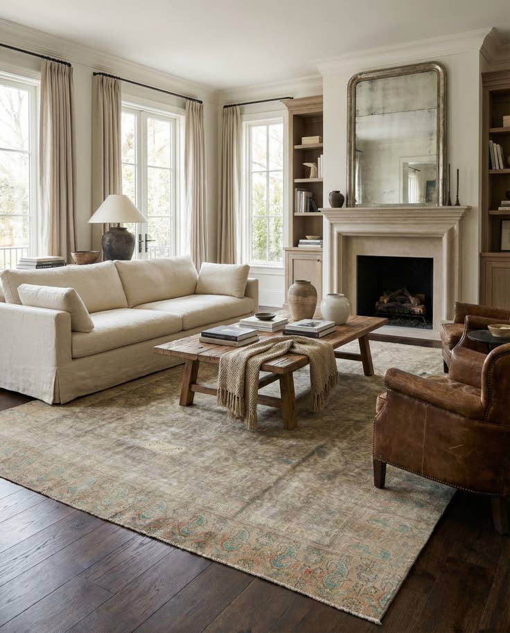 Detail image of 9' 7 x 12' 2 Hand Knotted Ultra Vintage Persian Wool Rug