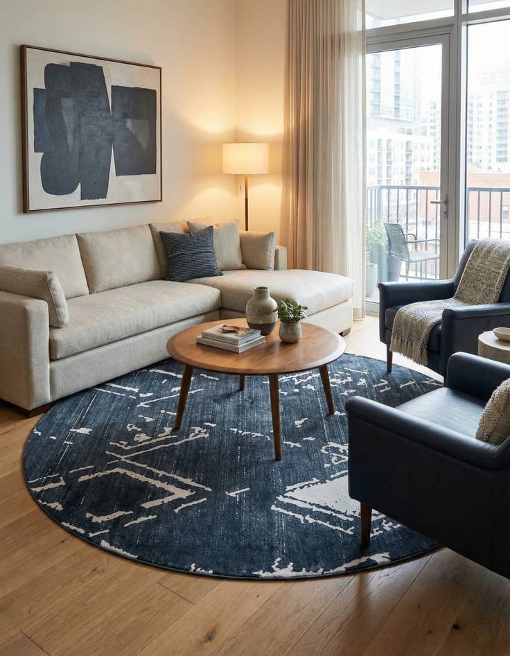 Detail image of 8' x 8' Uptown Carnegie Hill Round Rug