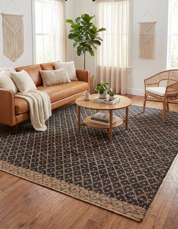 8' x 10' Hand Woven Chindi Trellis Rug