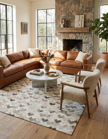 6' x 9' Cowhide Stocks Rug