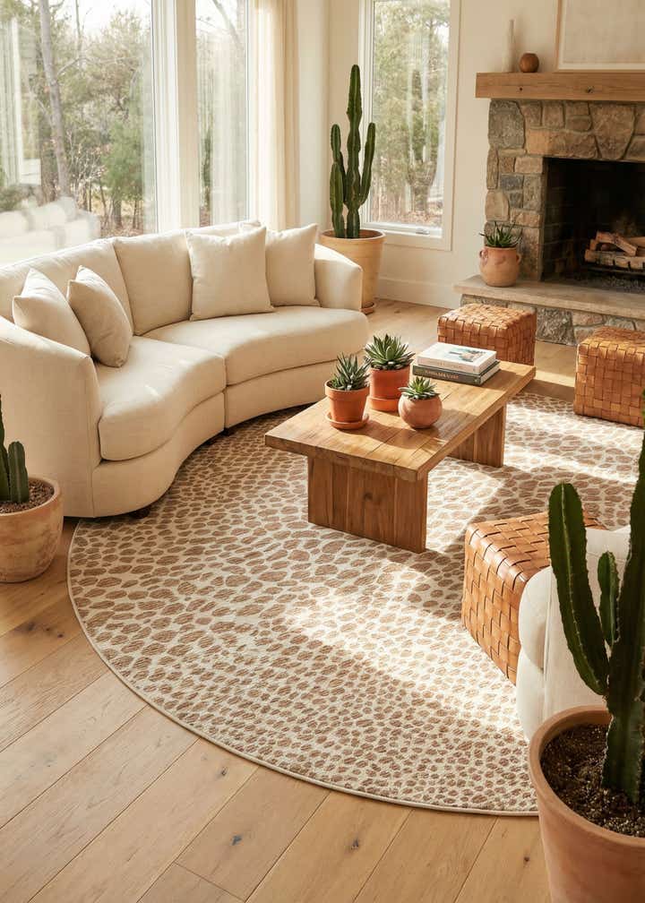 13' x 13' Easy-Clean Jill Zarin Cape Town Indoor / Outdoor Round Rug