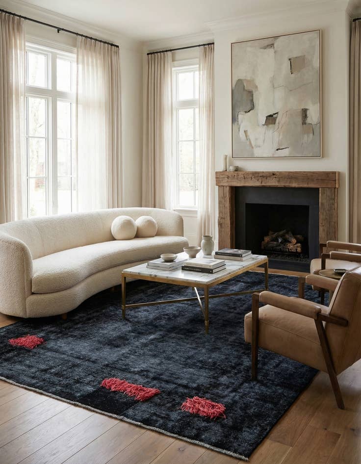 Detail image of 9' 5 x 12' 8 Hand Knotted Ultra Vintage Persian Wool Rug