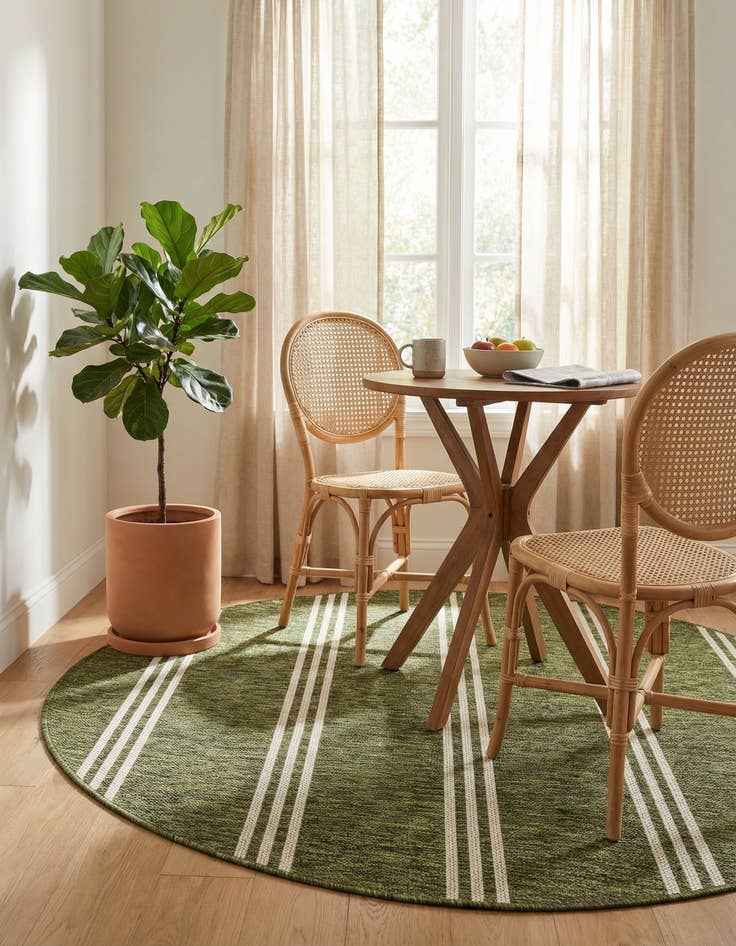 Detail image of 4' x 4'  Washable Jill Zarin Anguilla Indoor / Outdoor Round Rug