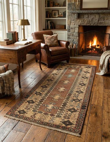 3' 8 x 6' 1 Hand Knotted Anatolian Wool Rug