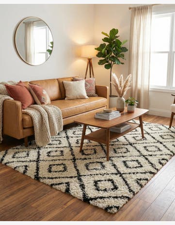 5' 3 x 8' Trellis Shag Rug