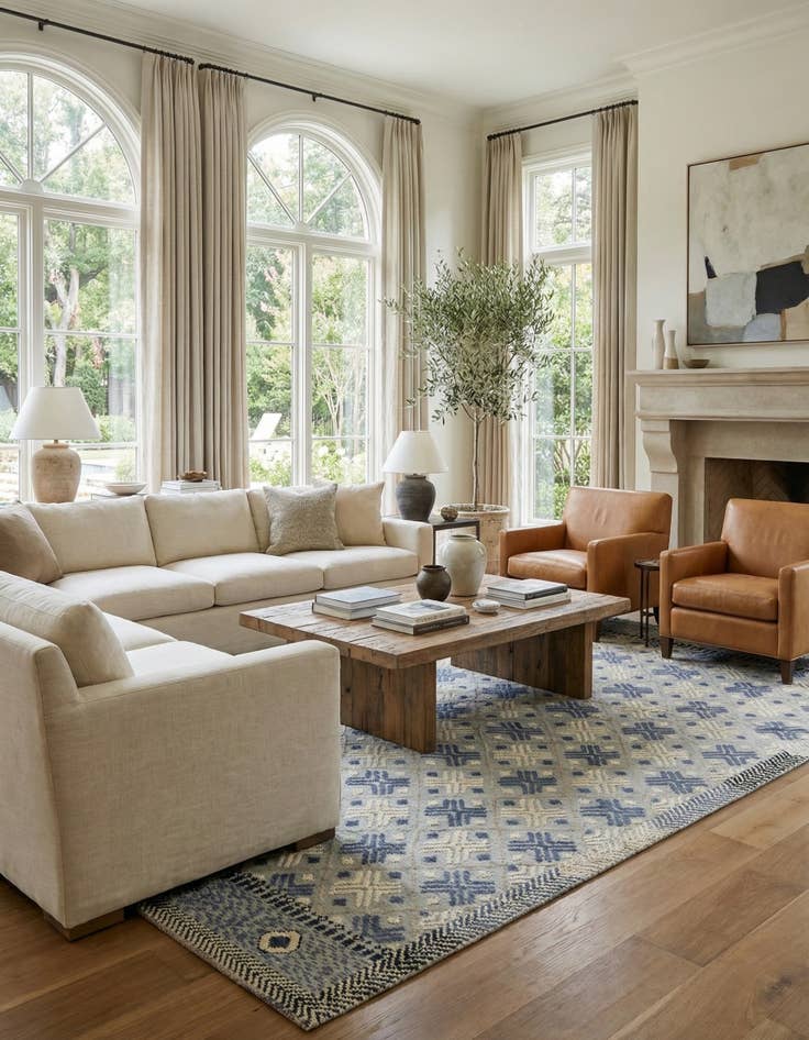 Detail image of  8' 6 x 12' 4  Hand Knotted Darya Wool Rug