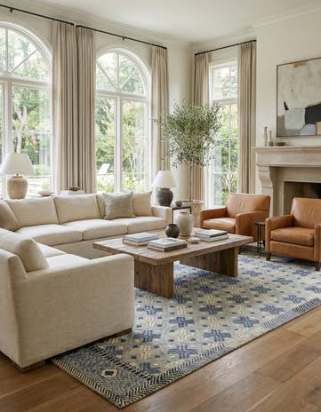 8' 6 x 12' 4 Hand Knotted Darya Wool Rug