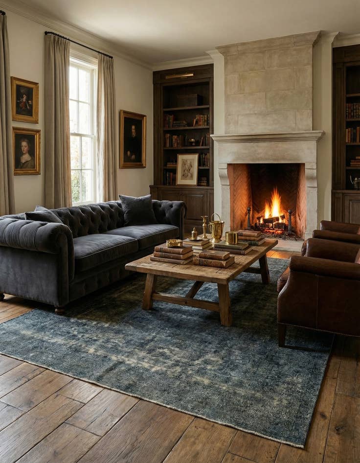 Detail image of 7' 11 x 10' 6 Vintage Royal Wool Rug