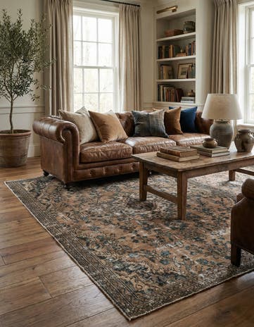 5' 7 x 8' 10 Hand Knotted Ultra Vintage Persian Wool Rug