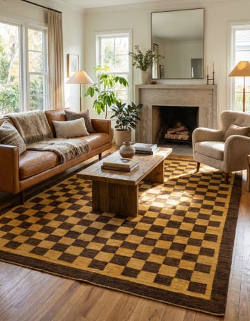 6' 4 x 9' 8 Hand Knotted Modern Ziegler Rug