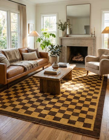6' 4 x 9' 8 Hand Knotted Modern Ziegler Rug