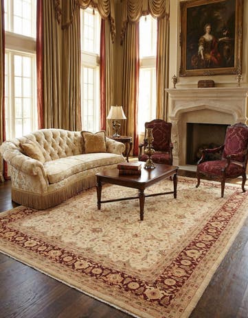 13' 4 x 16' 10 Hand Knotted Peshawar Ziegler Rug