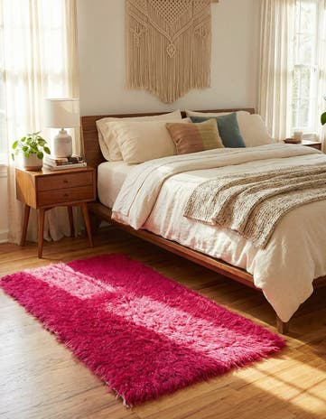 2' 8 x 5' Hand Knotted Moroccan Wool Rug