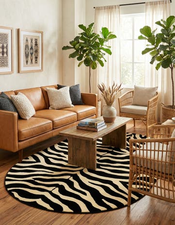 Black Savannah Oval Rug