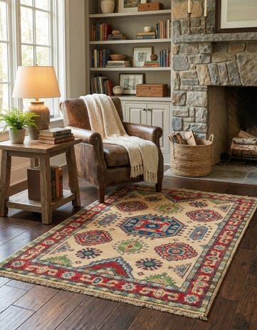 2' 8 x 4' Hand Knotted Kazak Rug