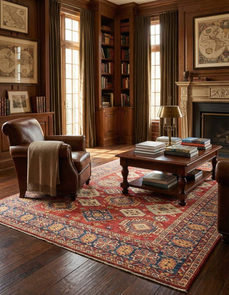 Detail image of  5' 11 x 7' 11  Hand Knotted Kazak Oriental Rug