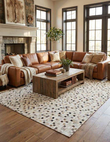 8' x 9' 11 Cowhide Stocks Rug