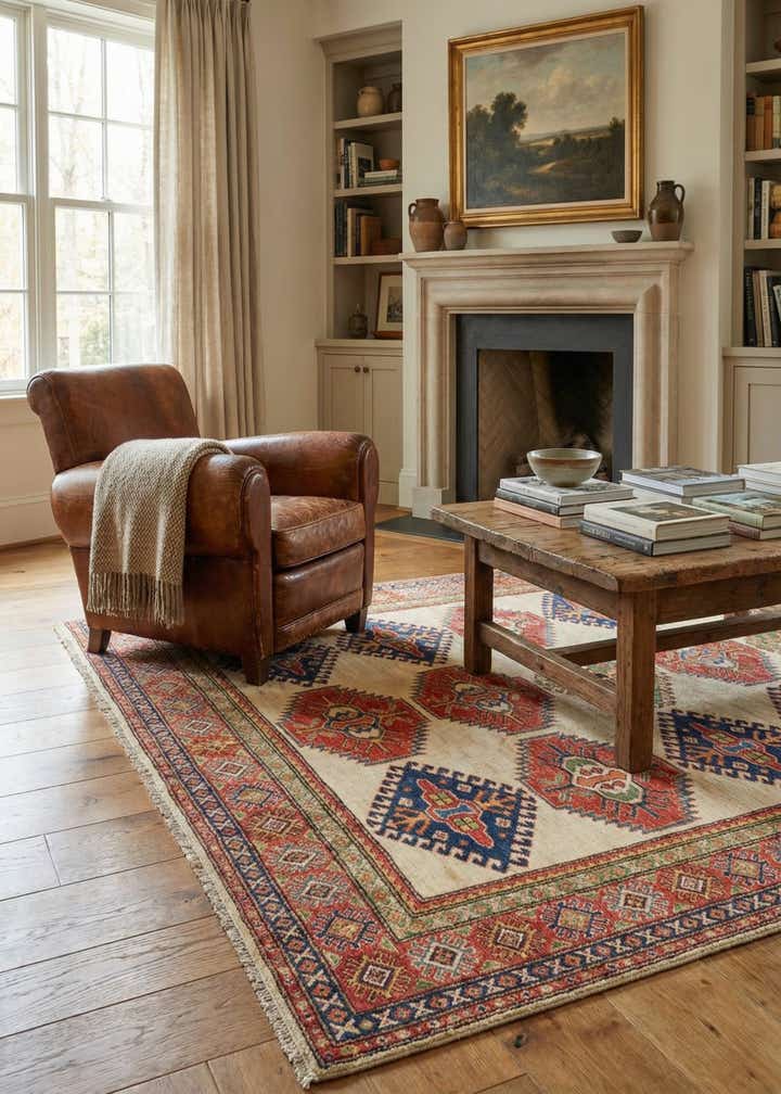 5' 8 x 7' 7 Hand Knotted Kazak Oriental Rug