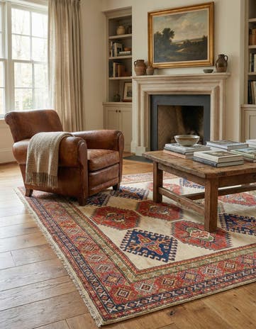5' 8 x 7' 7 Hand Knotted Kazak Oriental Rug