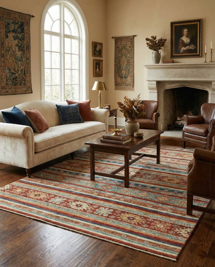 Detail image of 5' x 6' 8 Hand Knotted Ariana Ziegler Rug