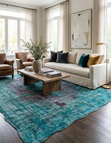 9' 5 x 13' 3 Hand Knotted Ultra Vintage Persian Wool Rug