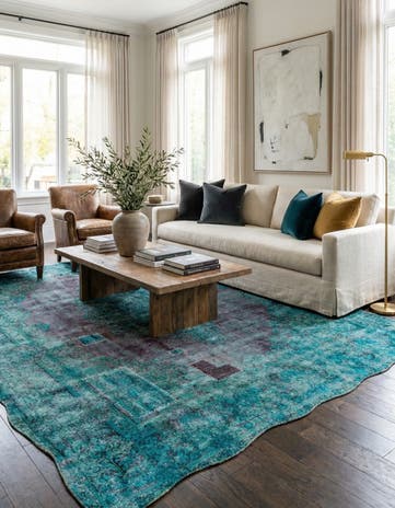 9' 5 x 13' 3 Hand Knotted Ultra Vintage Persian Wool Rug