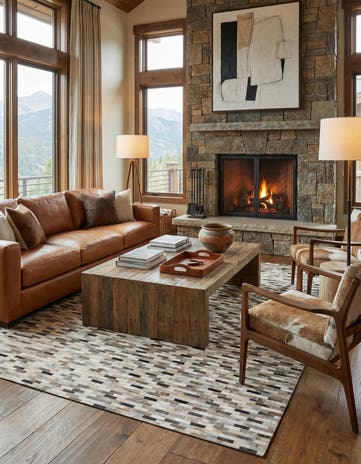 6' x 9' Cowhide Stocks Rug