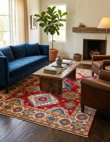 4' 10 x 6' 10 Hand Knotted Kazak Rug