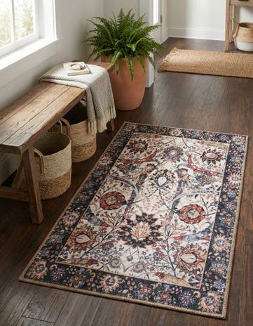 Ivory Washable Timeless Rug