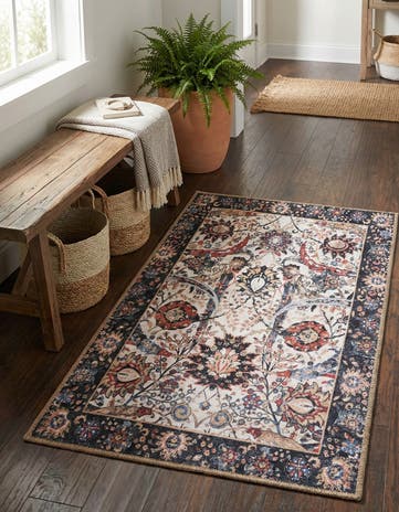 Ivory Washable Timeless Rug